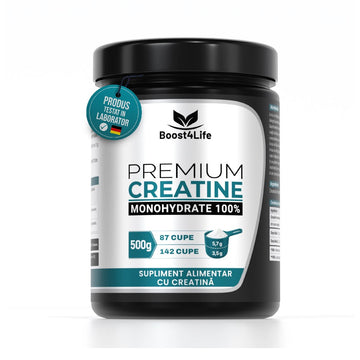Premium Creatina Monohidrata 100% 500 g, pudra, Boost4Life, Creatina Monohidrata