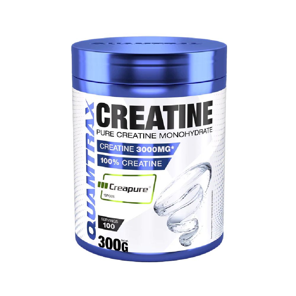Creatine monohydrate Creapure®, powder, 300g, Quamtrax, Supplement for increasing muscle mass