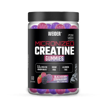 Micronized Creatine Gummies 60 jeleuri, Weider, Creatina monohidrat sub forma de jeleuri