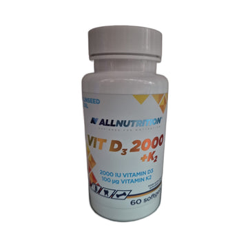 Vitamina D3+K2 Linseed Oil 60 capsule, AllNutrition
