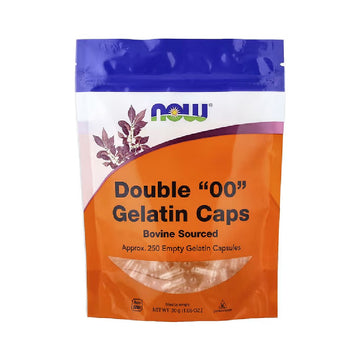 Capsule goale din gelatina bovina marimea "00", Now Foods