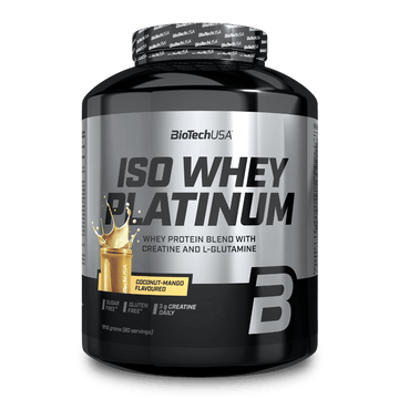 Iso Whey Platinum, 1816g, pudra, Biotech USA, Amestec proteic din zer cu creatina