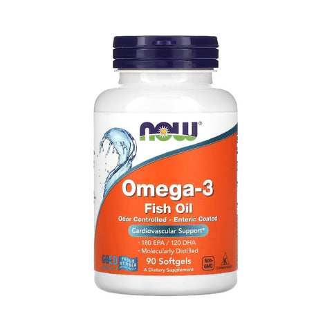 Omega 3 90 capsule moi, Now Foods, Acizi grasi din ulei de peste