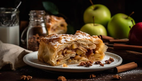 Prajitura cu nuci si mere