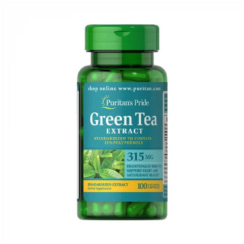 Standardized Green Tea Extract 315mg, 100 capsules, Puritan's Pride, Health Food Supplement