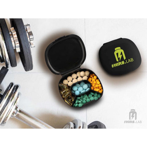 Accesorii pentru sala | Cutie de pastile, 5 compartimente, Hiro Lab 1