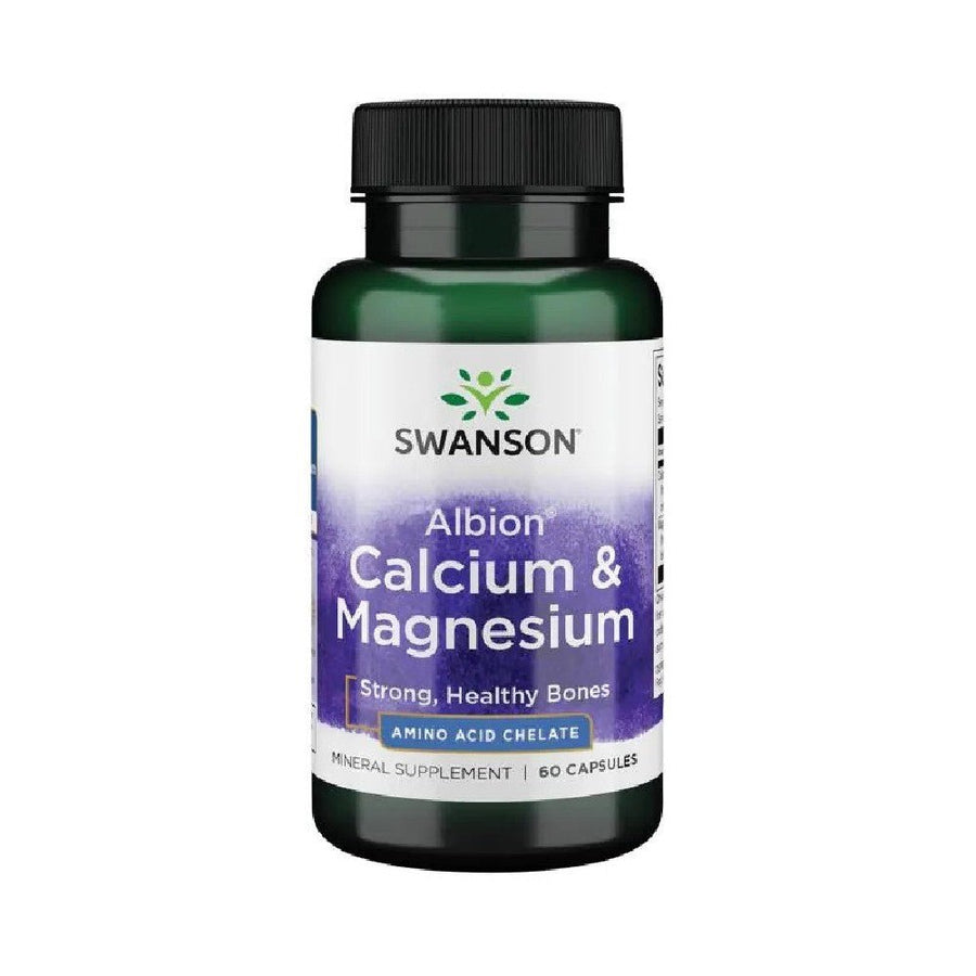 Albion calciu si magneziu, 60 capsule, Swanson, Supliment alimentar pentru sanatate 1