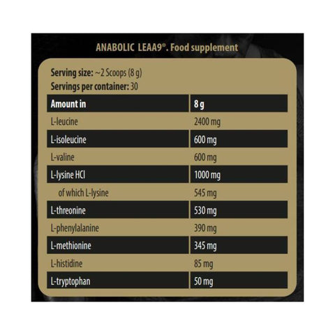 Aminoacizi | Anabolic LEAA9, pudra, 240g, Kevin Levrone, Aminoacizi esentiali imbunatatiti cu Leucina 1