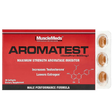 Aromatest 30 capsule moi, MuscleMeds, Supliment alimentar pentru suport hormonal 1