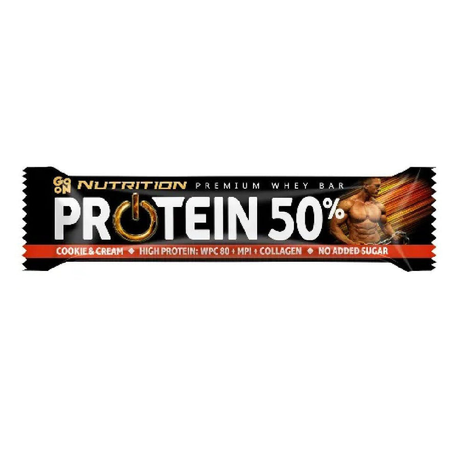 Baton proteic 50% Go On, 40g, Sante, Gustare delicioasa pentru crestere masa musculara 1