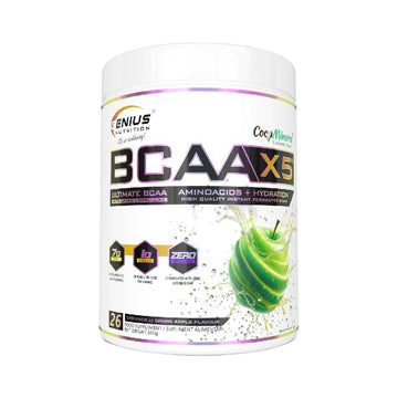 Aminoacizi BCAA-X5® 360g, pudra, Genius Nutrition, Aminoacizi din sursa fermentata, Fara zahar si calorii 1