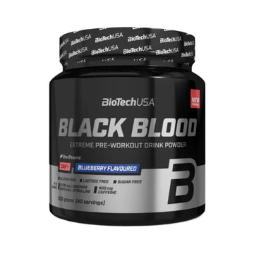 Pre-workout Black Blood CAF+, pudra, 300g, Biotech USA, Supliment alimentar pre-workout cu cofeina 1