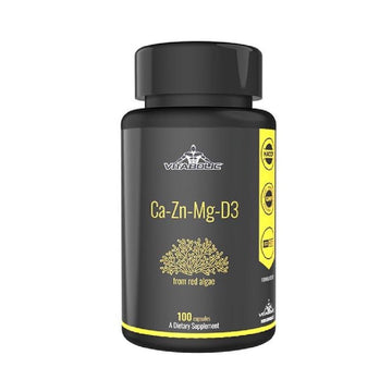 Vitamine si minerale CA-ZN-MG-D3, 100 capsule, Vitabolic, Supliment alimentar de tip vitamine si minerale 1
