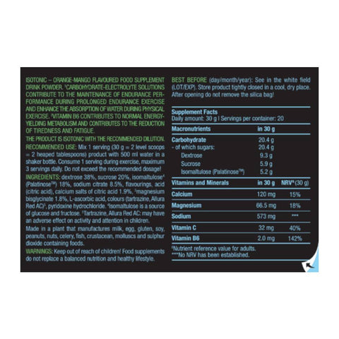 Carbohidrati | Isotonic pudra, 600g, Biotech USA, Supliment alimentar pentru hidratare 1