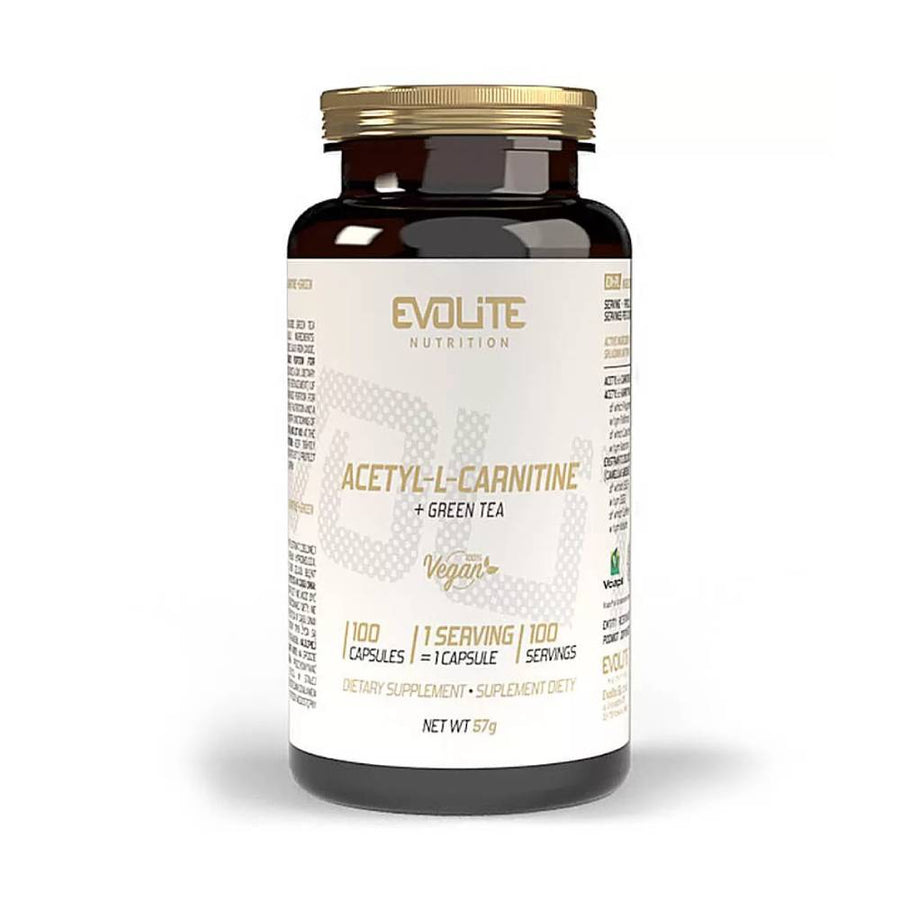 Carnitina | Acetil L-Carnitina + Extract de ceai verde 100 capsule, Evolite, Supliment alimentar slabire 0
