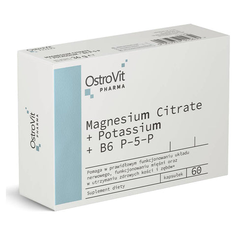 Citrat de magneziu + potasiu + vitamina B6, 60 capsule, Ostrovit Pharma, Supliment alimentar pentru sanatate 1