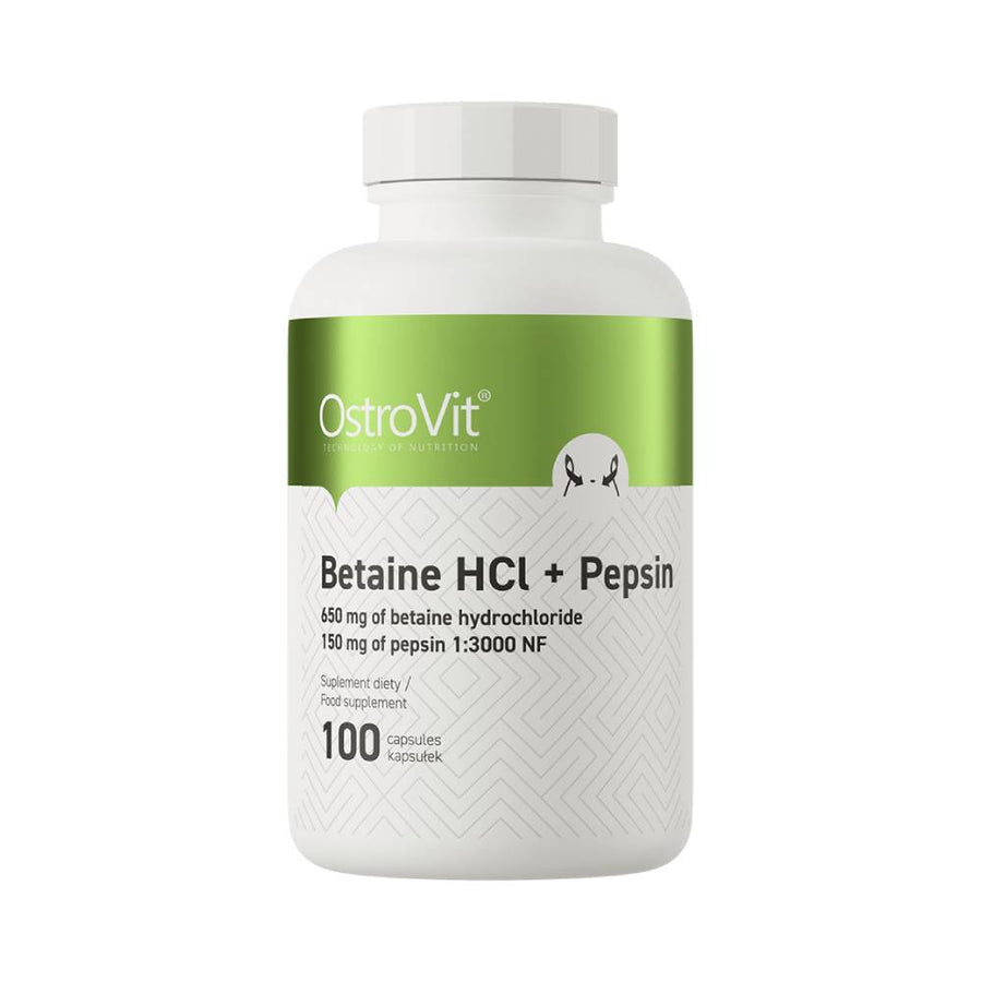 Digestie | Betaina HCl + Pepsina 100 capsule, Ostrovit, Supliment alimentar pentru digestie 0