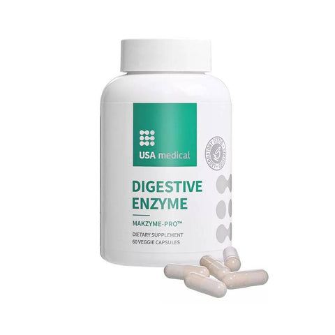 Digestie | Enzime digestive, 60 capsule, USA Medical, Supliment alimentar pentru digestie 0