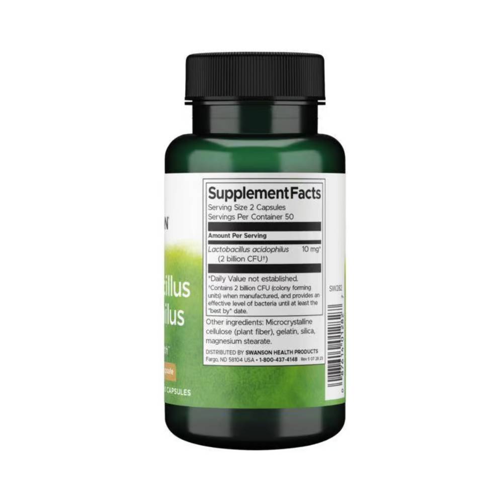 Digestie Lactobacillus acidophilus 100 capsule, Swanson, Supliment alimentar pentru digestie 2