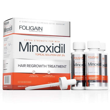 Suplimente sanatate Fiole pentru regenerarea parului cu Minoxidil 5% pentru barbati 180ml, Foligain 1