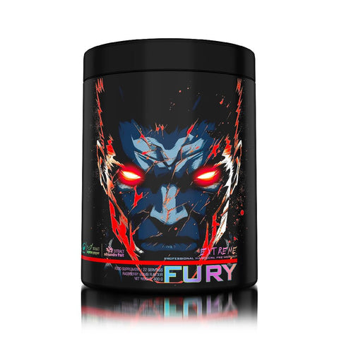 Pre - workout FURY EXTREME, pudra, 400g, Genius Nutrition, Pre - workout cu cofeina 4
