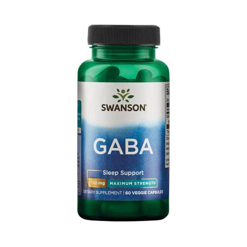 GABA 750mg, 60 capsule, Swanson, Supliment alimentar antistres 1