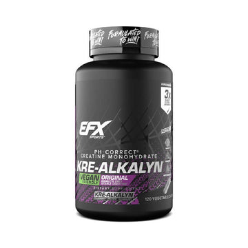 Creatina Kre Alkalyn EFX 120 capsule vegane, EFX Sports, Supliment alimentar de tip creatina monohidrat tamponata 1