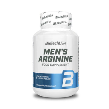 Arginina Men Arginine 90 capsule, BiotechUSA, Supliment alimentar cu arginina, vitamine, minerale si extracte vegetale 1