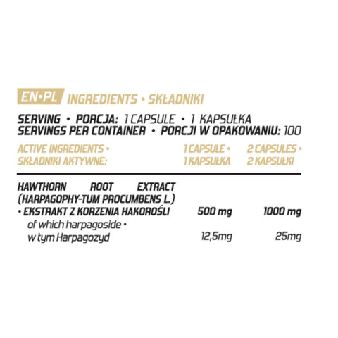 Oase si articulatii Gheara Diavolului 100 capsule, Evolite Nutrition, Supliment pentru oase si articulatii 2