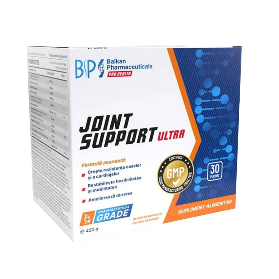 Balkan Pharmaceuticals | Joint Support Ultra 30 plicuri (420g), Balkan Pharmaceuticals, Supliment alimentar pentru oase si articulatii 0