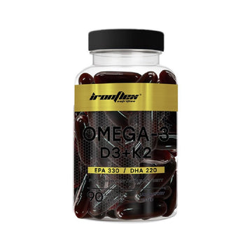 Omega Omega3 D3+K2 90 capsule moi, Ironflex, Acizi grasi EPA si DHA cu vitamine esentiale pentru sanatatea inimii 1