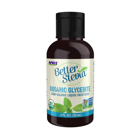 Arome si indulcitori Organic Glycerite 59ml, Now Foods, Indulcitor natural pe baza de stevia 1