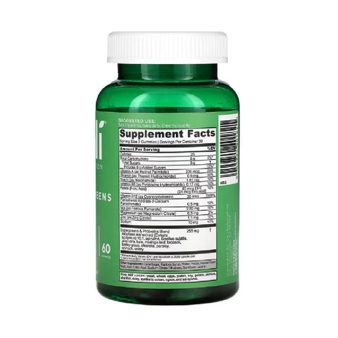 Suplimente sanatate (Produs cu defect) Supergreens, 60 jeleuri, Goli Nutrition, Supliment alimentar pe baza de superalimente 2