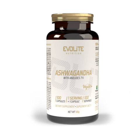Suplimente antistres | Ashwagandha 100 capsule, Evolite Nutrition, Supliment alimentar pentru sanatate 0