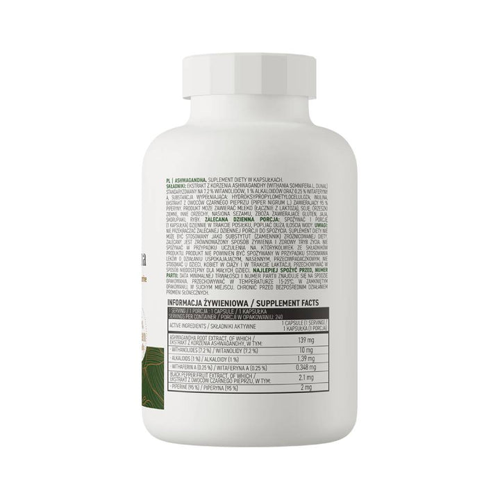 Suplimente antistres | Ashwagandha 240 capsule, Ostrovit, Supliment alimentar pentru sanatate 1