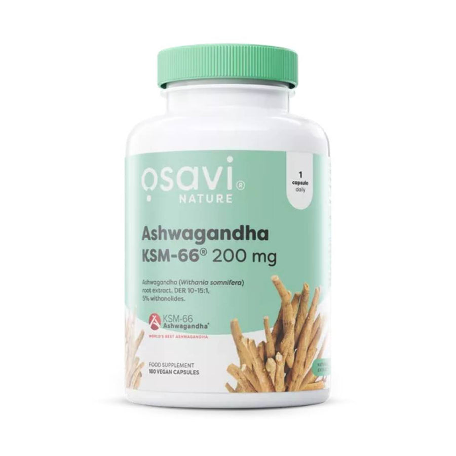 Suplimente antistres | Ashwagandha KSM-66 200mg, 180 capsule, Osavi, Supliment alimentar pentru sanatate 0