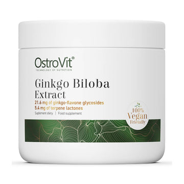 Stimulatoare focus | Extract de Ginkgo Biloba pudra, 50g, Ostrovit, Supliment alimentar pentru sanatate 0