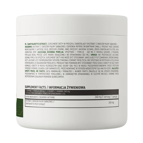 Suplimente sanatate Extract de palmier pitic pudra, 100g, Ostrovit, Supliment sanatate barbati 2