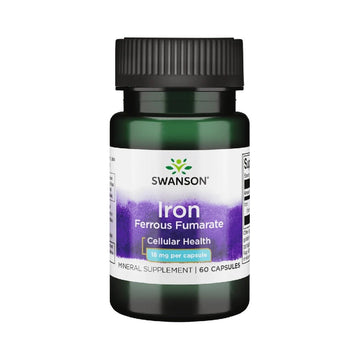 Minerale | Fier, 60 capsule, Swanson, Supliment alimentar pentru sanatate 0