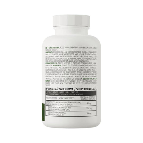 Stimulatoare focus | Ginkgo Biloba 60 capsule, Ostrovit, Supliment alimentar pentru sanatate 1