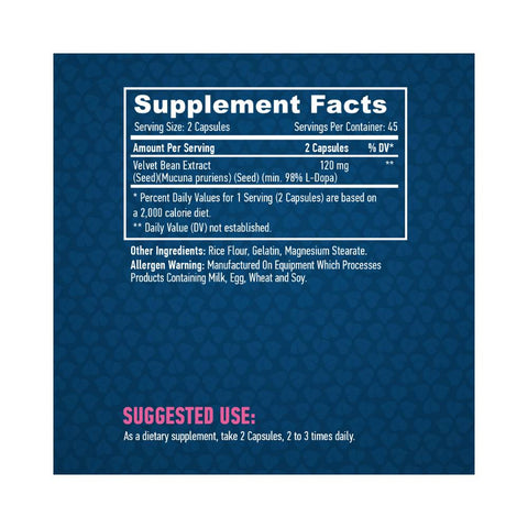 undefined | L-Dopa, 90 capsule, Haya Labs, Extract de Mucuna Pruriens 1