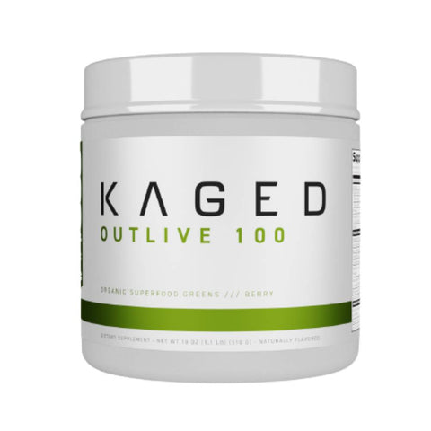 Suplimente antistres | Outlive 100 pudra, 510g, Kaged Muscle, Superalimente verzi 0