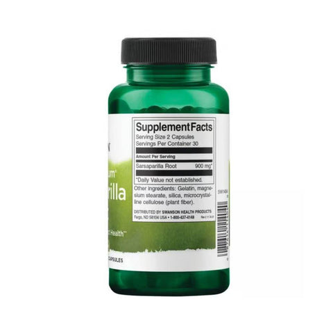 Suplimente sanatate Radacina de Sarsaparila 900mg, 60 capsule, Swanson, Supliment alimentar pentru sanatate 2