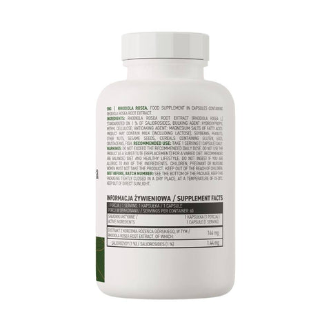 Suplimente antistres | Rhodiola Rosea, 60 capsule, Ostrovit, Supliment alimentar pentru sanatate 1