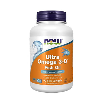 Omega Ultra Omega 3-D 90 capsule moi, Now Foods, Cu vitamina D3 1