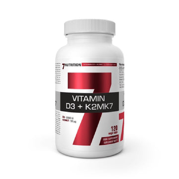 Oase si articulatii Vitamina D3 + K2MK7 120 capsule vegan, 7Nutrition, Supliment alimentar de tip vitamine 1