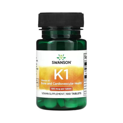 Vitamina K1 100mcg, 100 tablete, Swanson, Supliment alimentar pentru sanatate 1