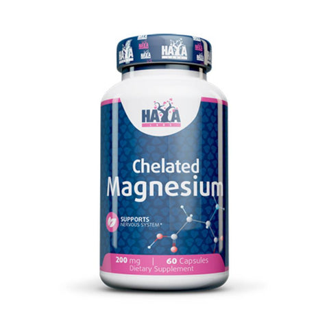 Minerale | 100% Magneziu chelat 200mg, 60 capsule, Haya Labs, Supliment alimentar pentru sanatate 0