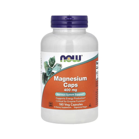 Minerale | Magneziu 400mg, 180 capsule, Now Foods, Supliment alimentar pentru sanatate 0