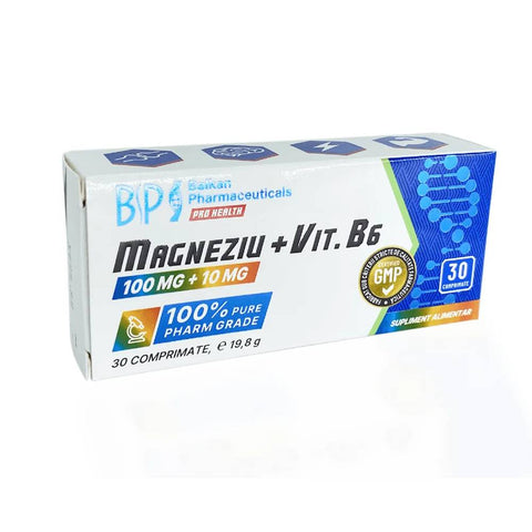 Suplimente antistres | Magneziu + Vitamina B6 30 capsule, Balkan Pharmaceuticals, Supliment alimentar antistres 0